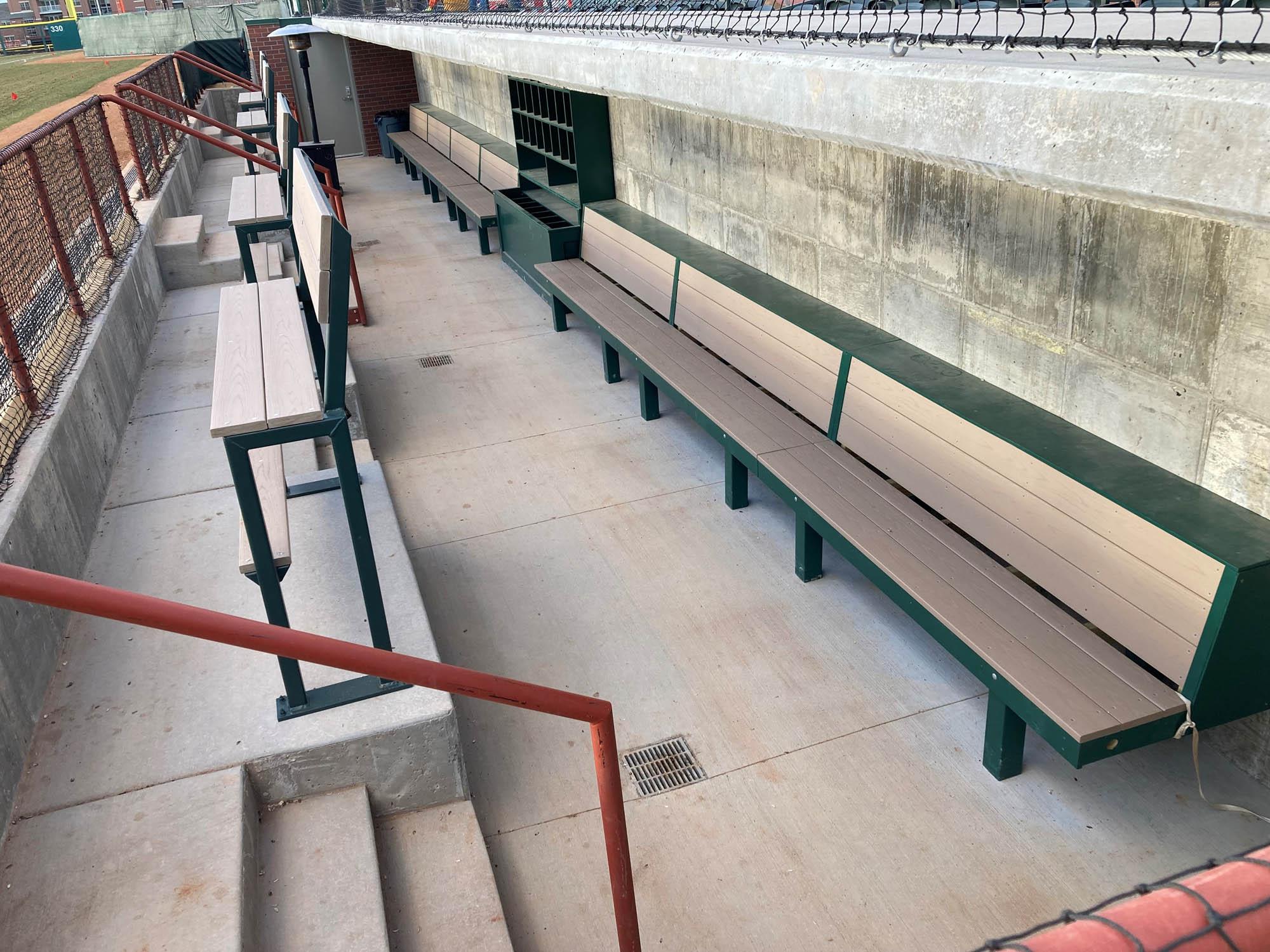 Dugout bench