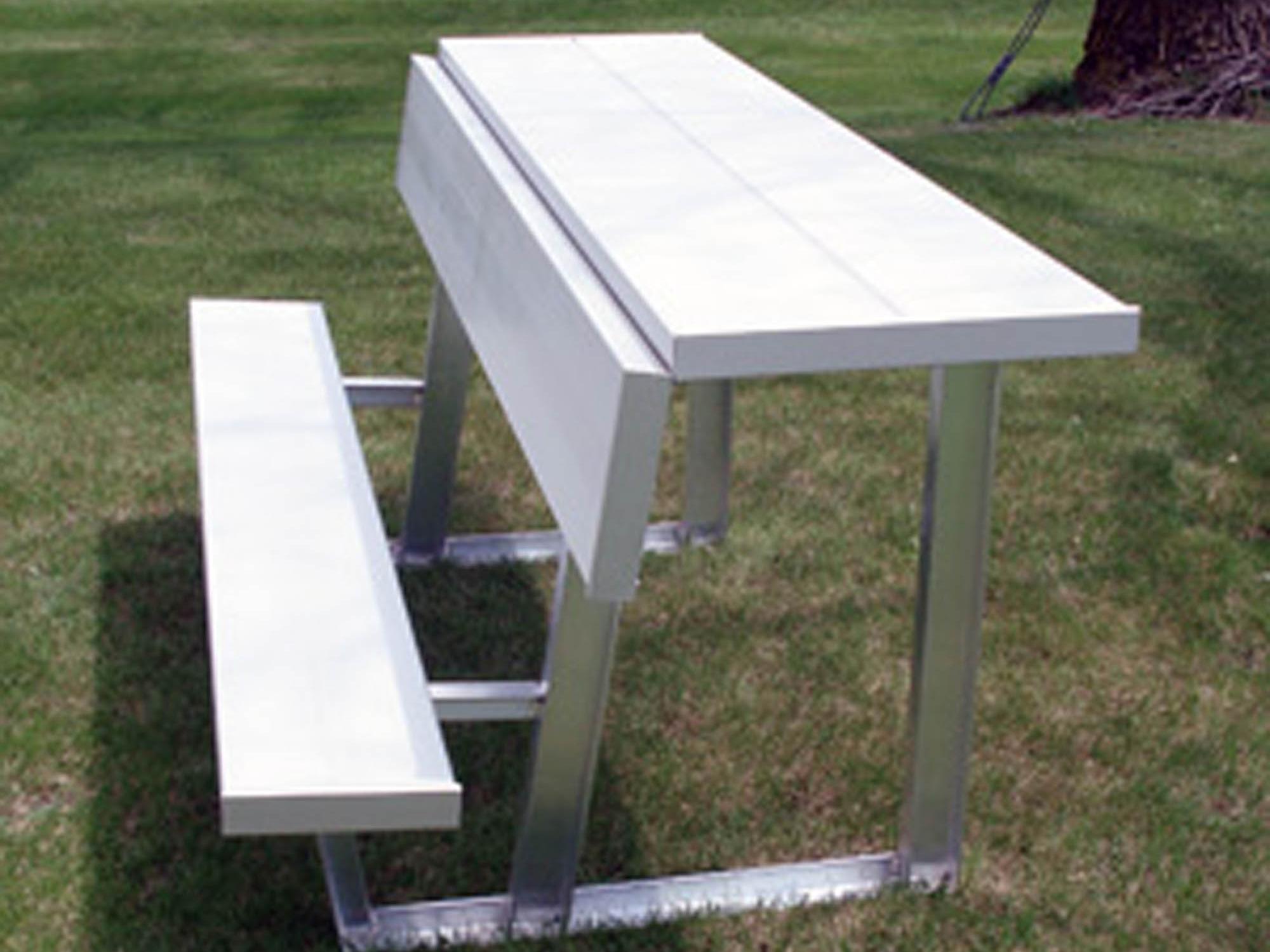 Dugout bench with shelf